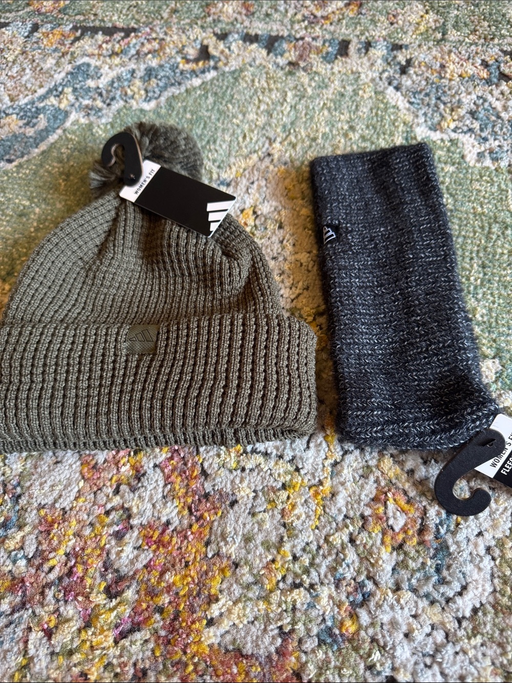 ADIDAS BUNDLE OF WOMENS TOBOGGAN AND LINED HEADBAND…NWT